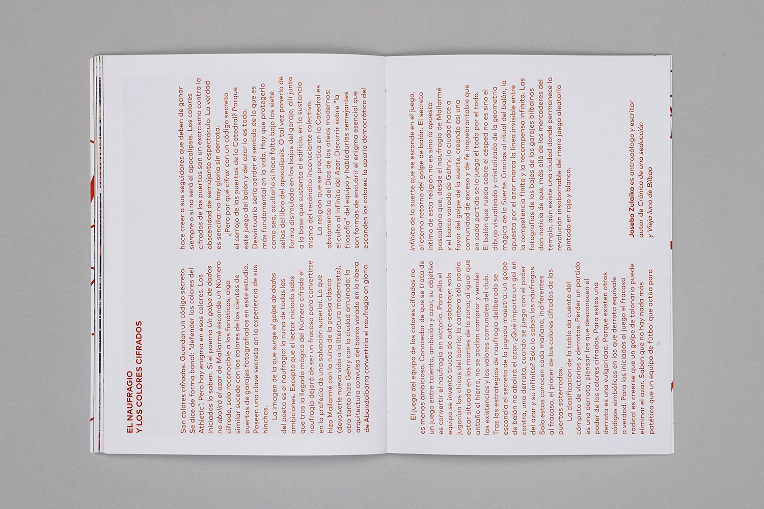 joseba zulaika, toni tena garage biblao mil rayas